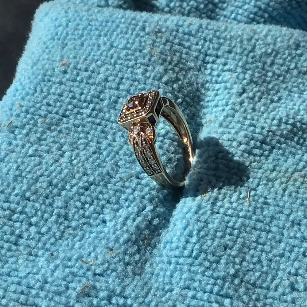 The is champagne Levi a diamond cocktail ring  for sale. For 500.00 obo